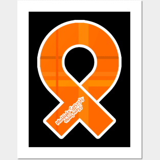 Multiple Sclerosis Awareness Ribbon Posters and Art